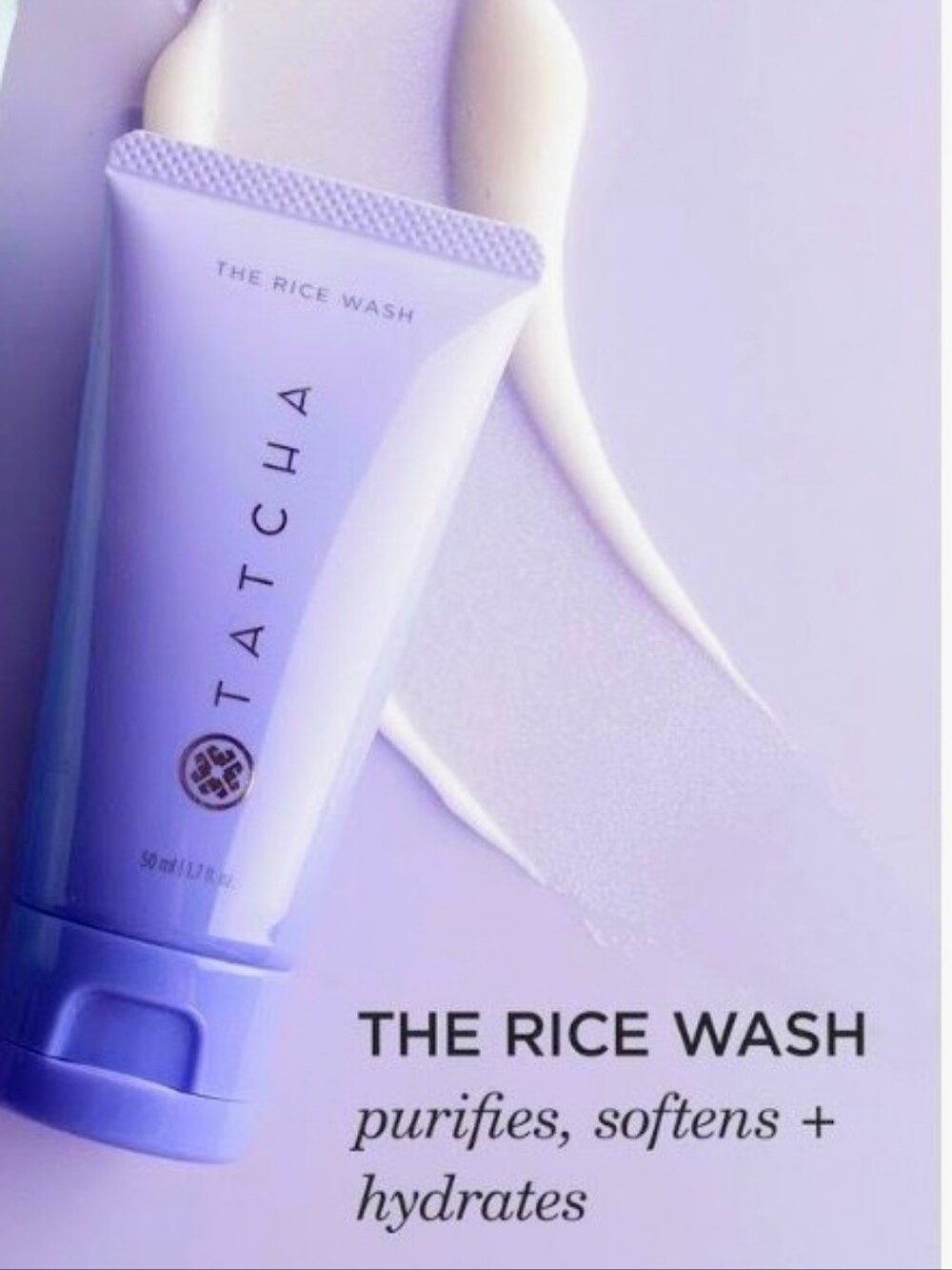 TATCHA THE RICE WASH GENTLE CREAM CLEANSER.